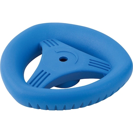 Delta Wheel D1=50 Square Socket Sw=6, Size:1, Thermoplastic Blue Ral5017, Wgr Without Grip, D2=5